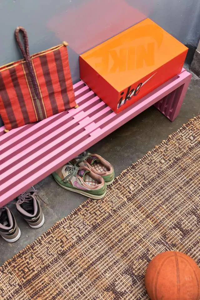 HKliving bank Slatted hot pink