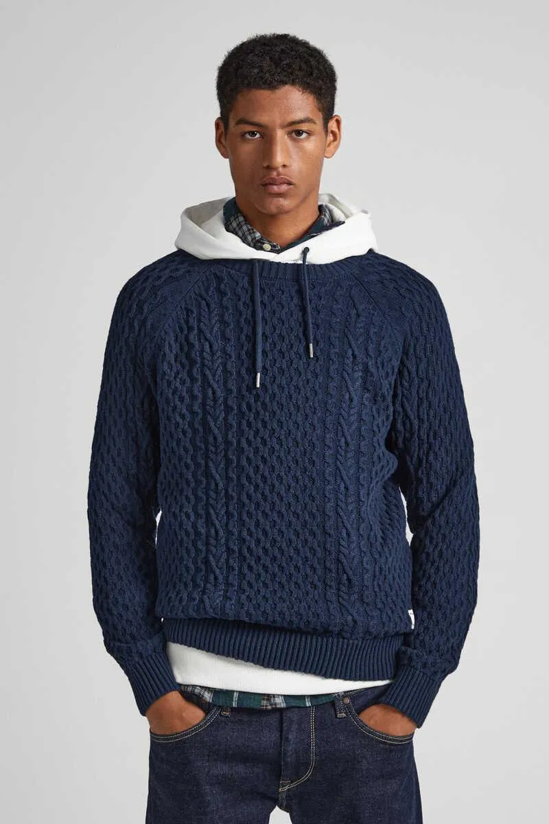 Jersey punto ochos cuello redondo