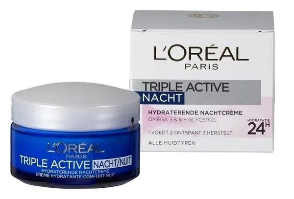L'Oreal Nachtcrème - Dermo Expertise Triple Active - 50 ml.