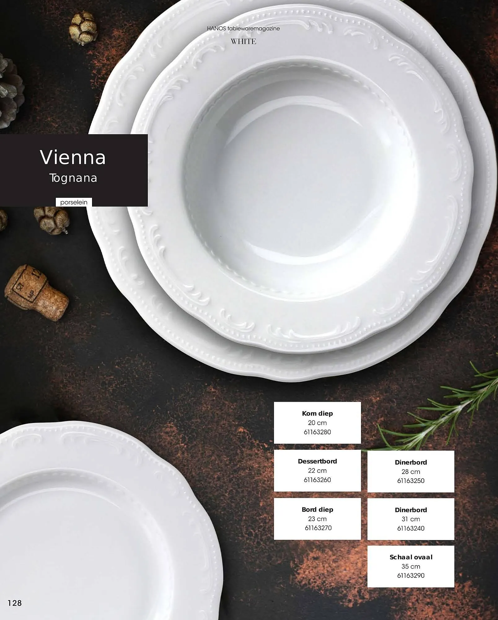 HANOS Tableware Magazine 2023-2024 van 1 januari tot 30 april 2024 - Folder pagina 128