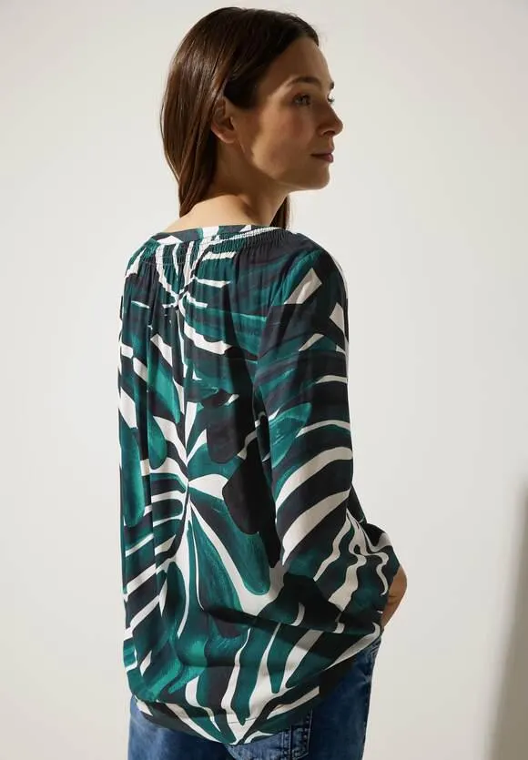 Tuniekblouse met bladerprint