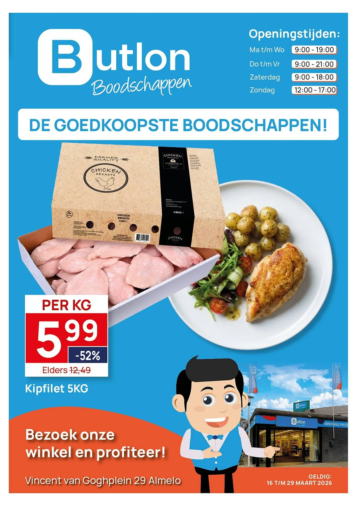 Butlon folder van 16 maart tot 29 maart 2026 - Folder pagina 1