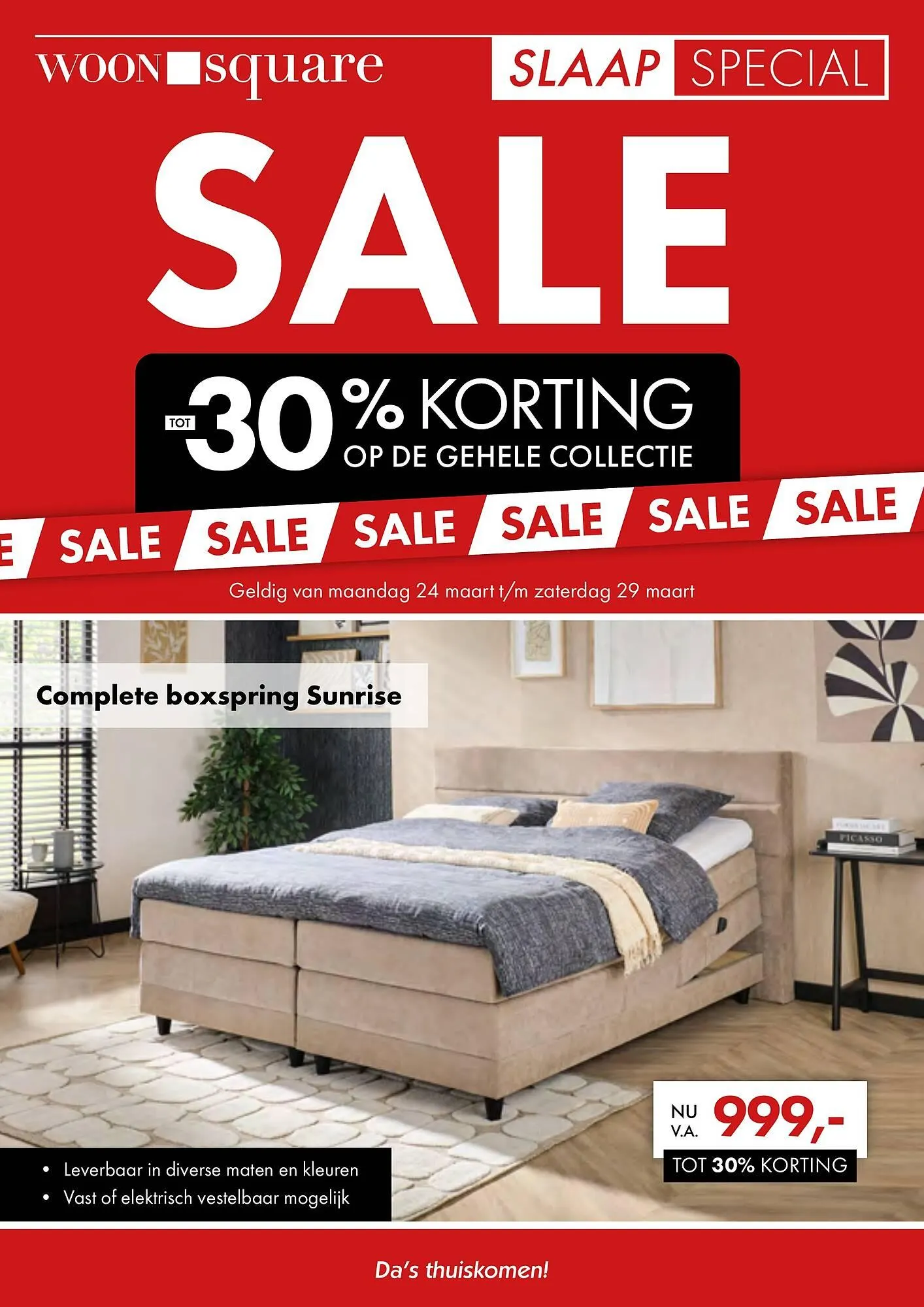 Woonsquare Slaap folder van 24 maart tot 29 maart 2025 - Folder pagina 1