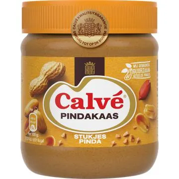 Calvé Pindakaas Stukjes Pinda 350g