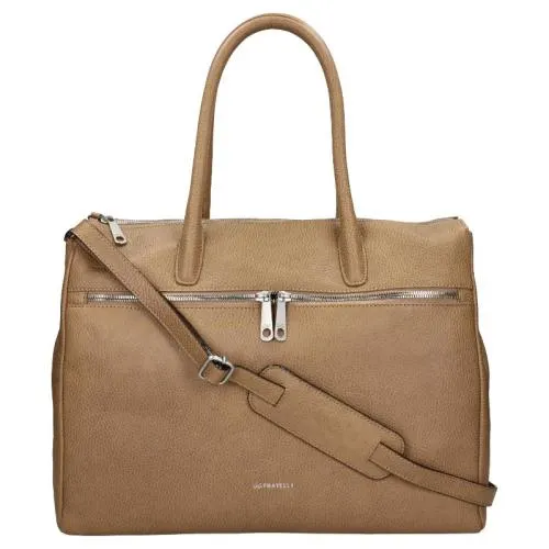 Gigi Fratelli Laptoptas / Werktas / Schoudertas Dames 15 Inch Leer Romance Lichtbruin