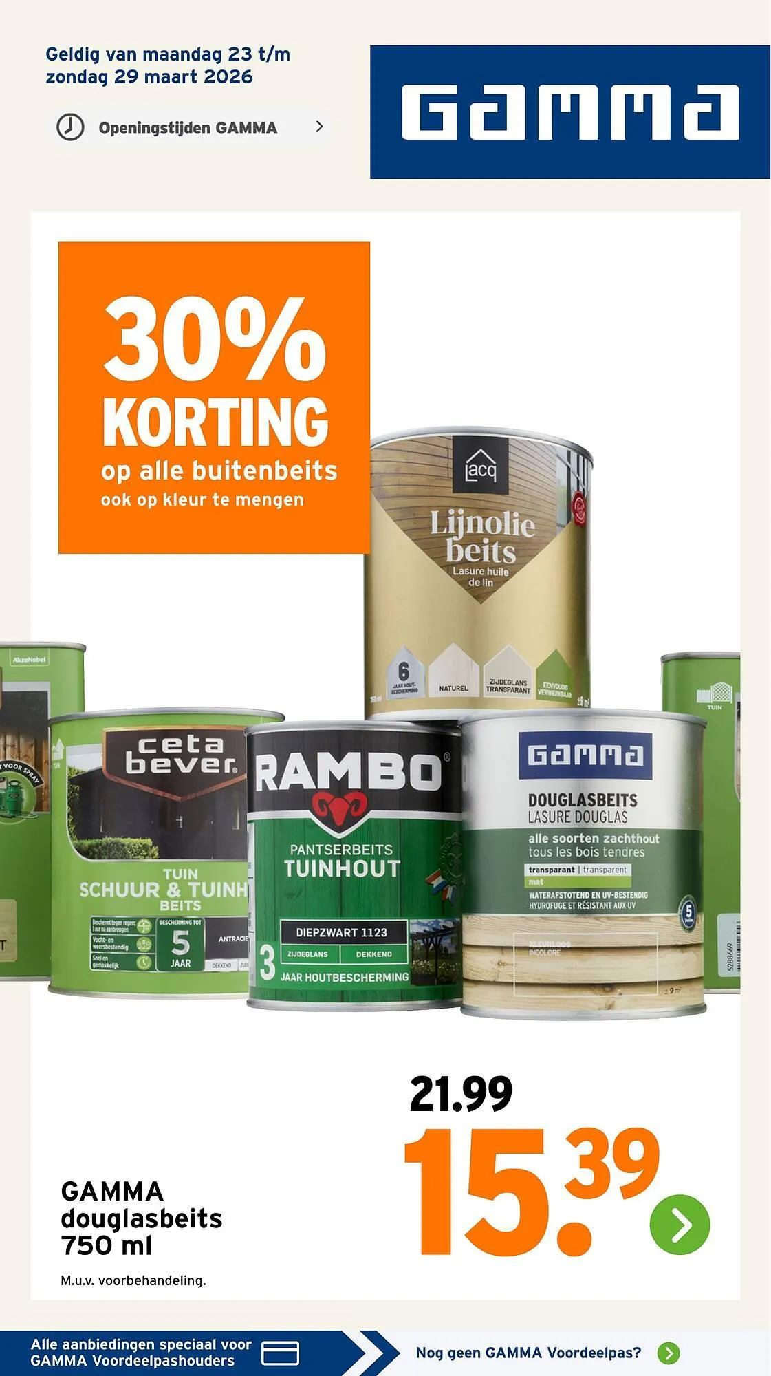 GAMMA folder van 23 maart tot 29 maart 2026 - Folder pagina 1