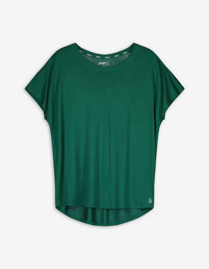 T-shirt - Modaal - donkergroen