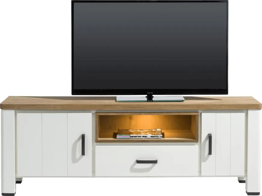 lowboard 170 cm - 2-deuren + 1-lade + 1-niche (+ LED)