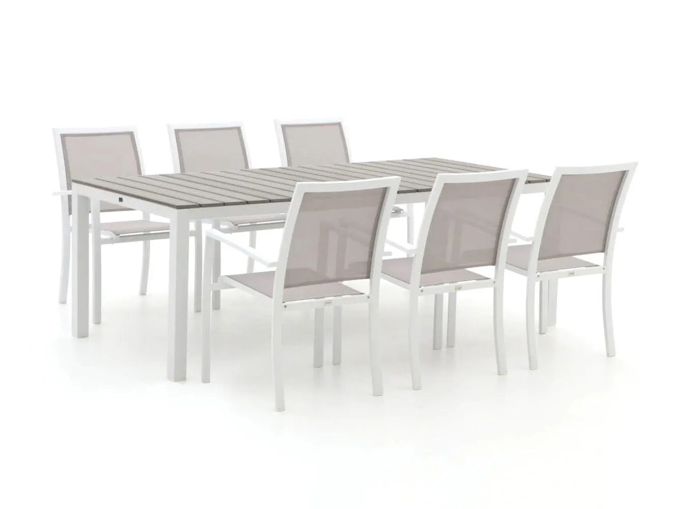 Bellagio Anzio/Fidenza 220cm dining tuinset 7-delig stapelbaar