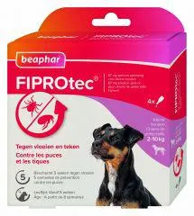 Beaphar Fiprotec 2-10kg 3+1 - Vlooien- en tekenmiddel - 12,2 x 4,2 x 12,6 - 4 stuks