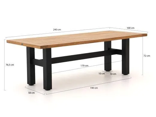 Hartman Sophie Element/Yasmani 240cm dining tuinset 7-delig