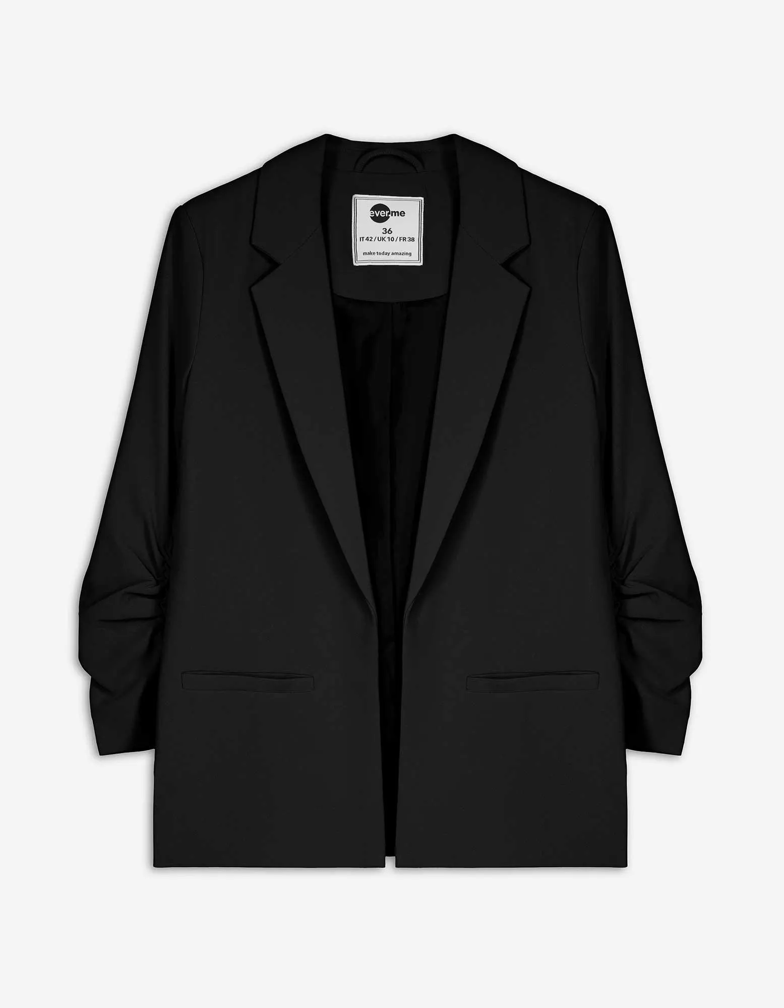 Blazer - 3/4-mouwen - zwart