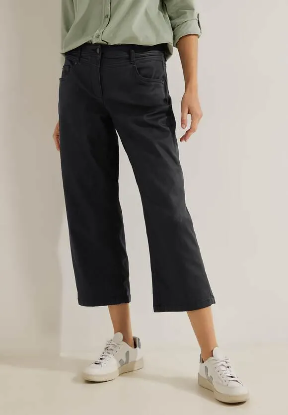 Loose fit broek met coating