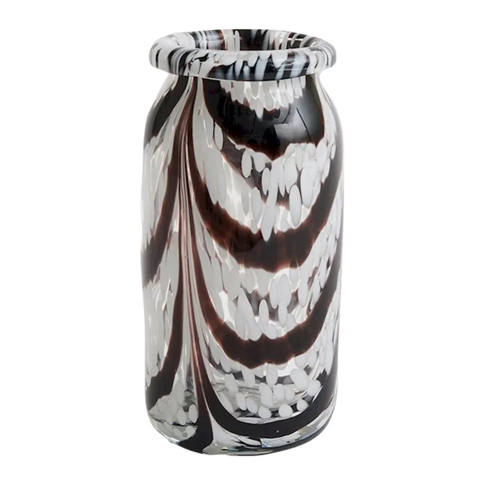 HAY Splash Vaas Roll Neck H 19 cm - Coffee/White