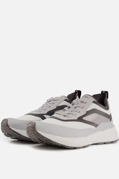 Woden Stelle Transparent Sneakers grijs Textiel