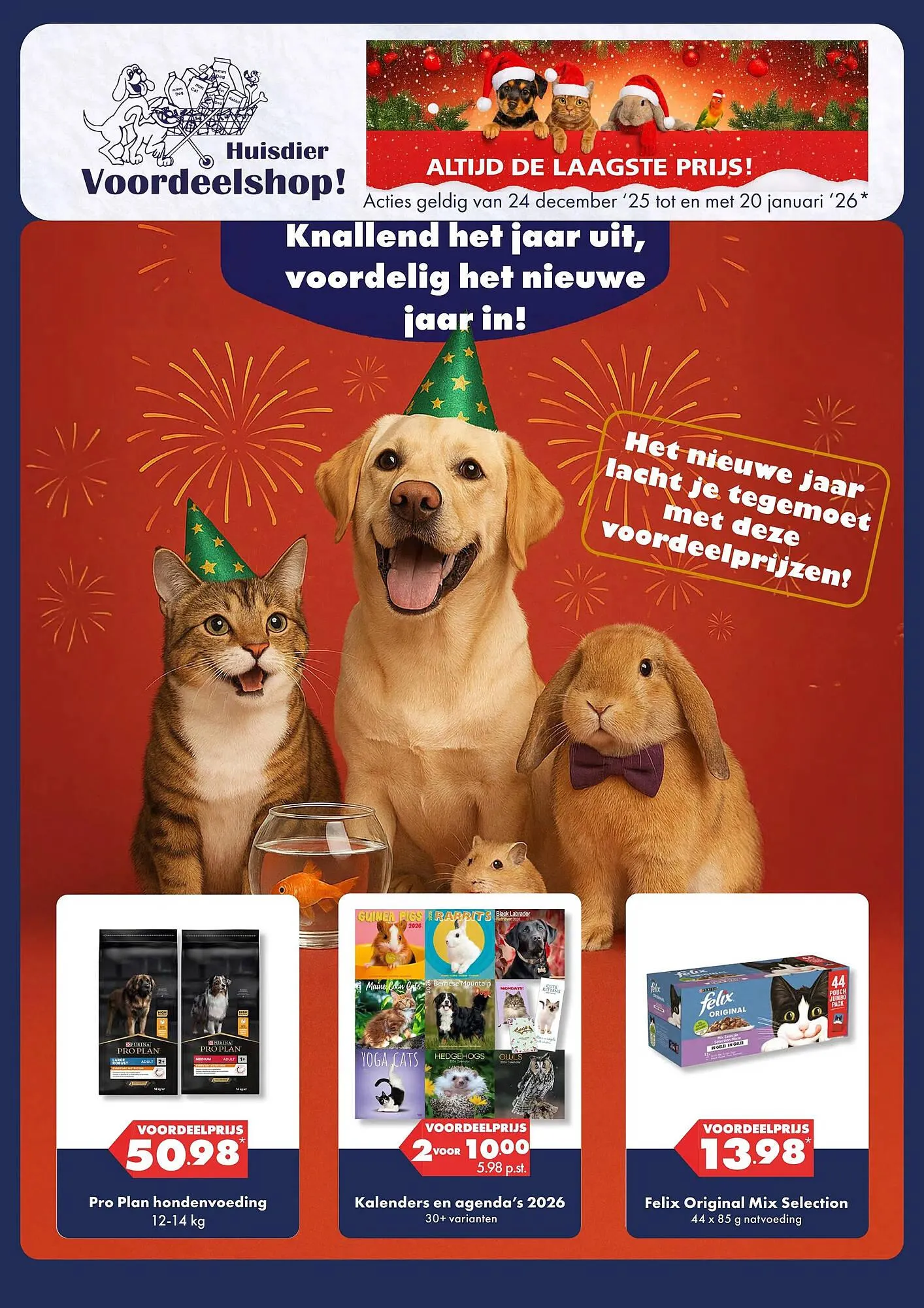 Huisdier Voordeelshop folder van 24 december tot 31 december 2025 - Folder pagina 1