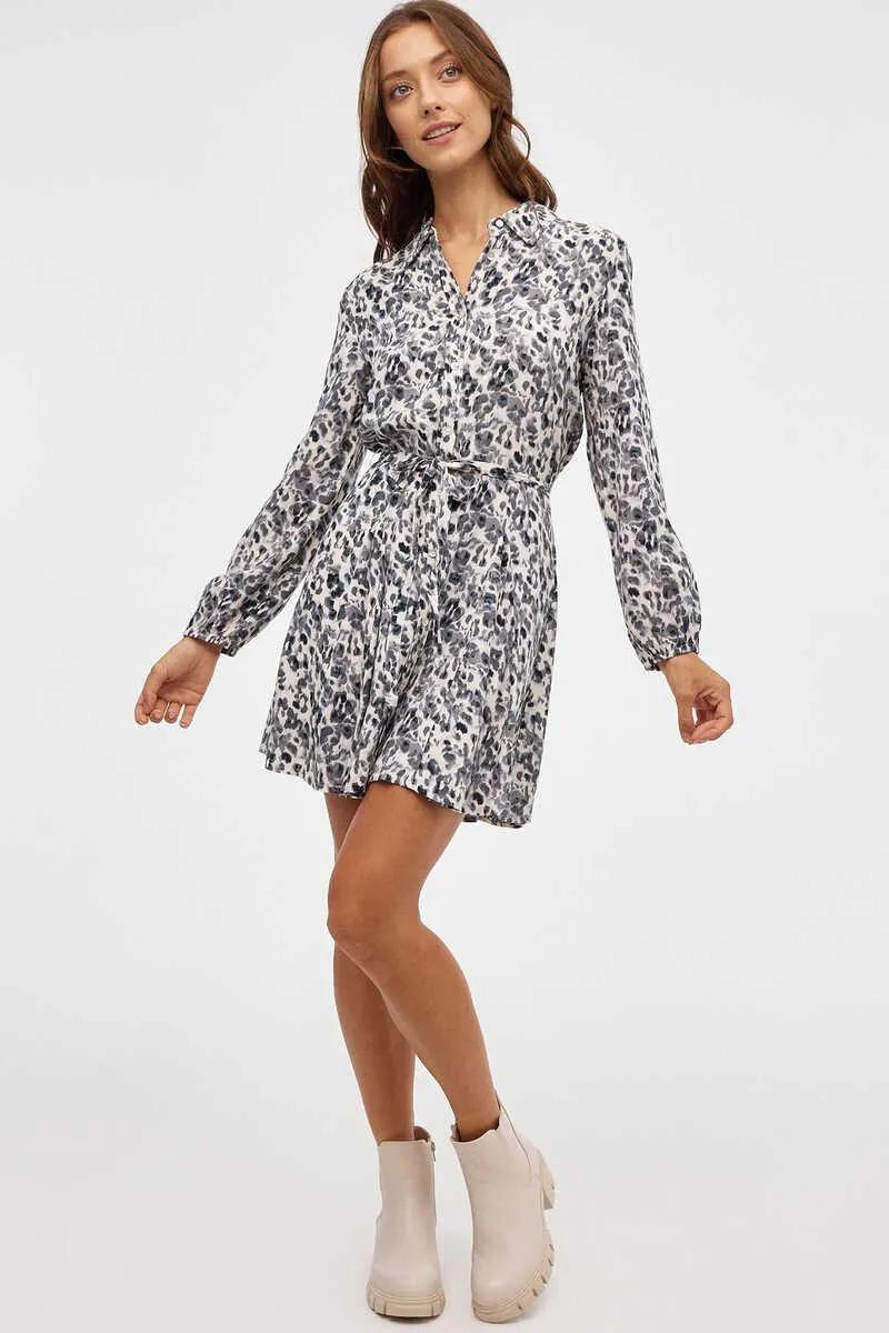 Vestido Corto Camisero Estampa