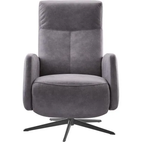 Relaxfauteuil Perfini verstelbare rug en voetensteun grijs