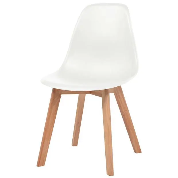 The Living Store Eetkamerstoelen - Eetkamerstoelen - 46.5 x 47.5 x 83 cm - Wit