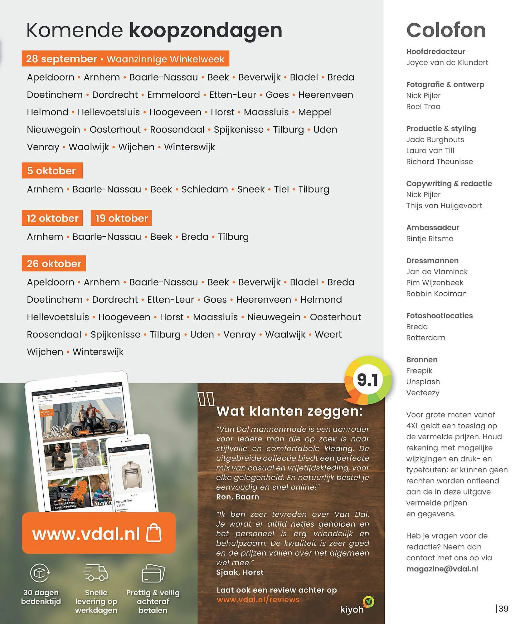 Van Dal Mannenmode folder van 19 september tot 31 oktober 2025 - Folder pagina 39