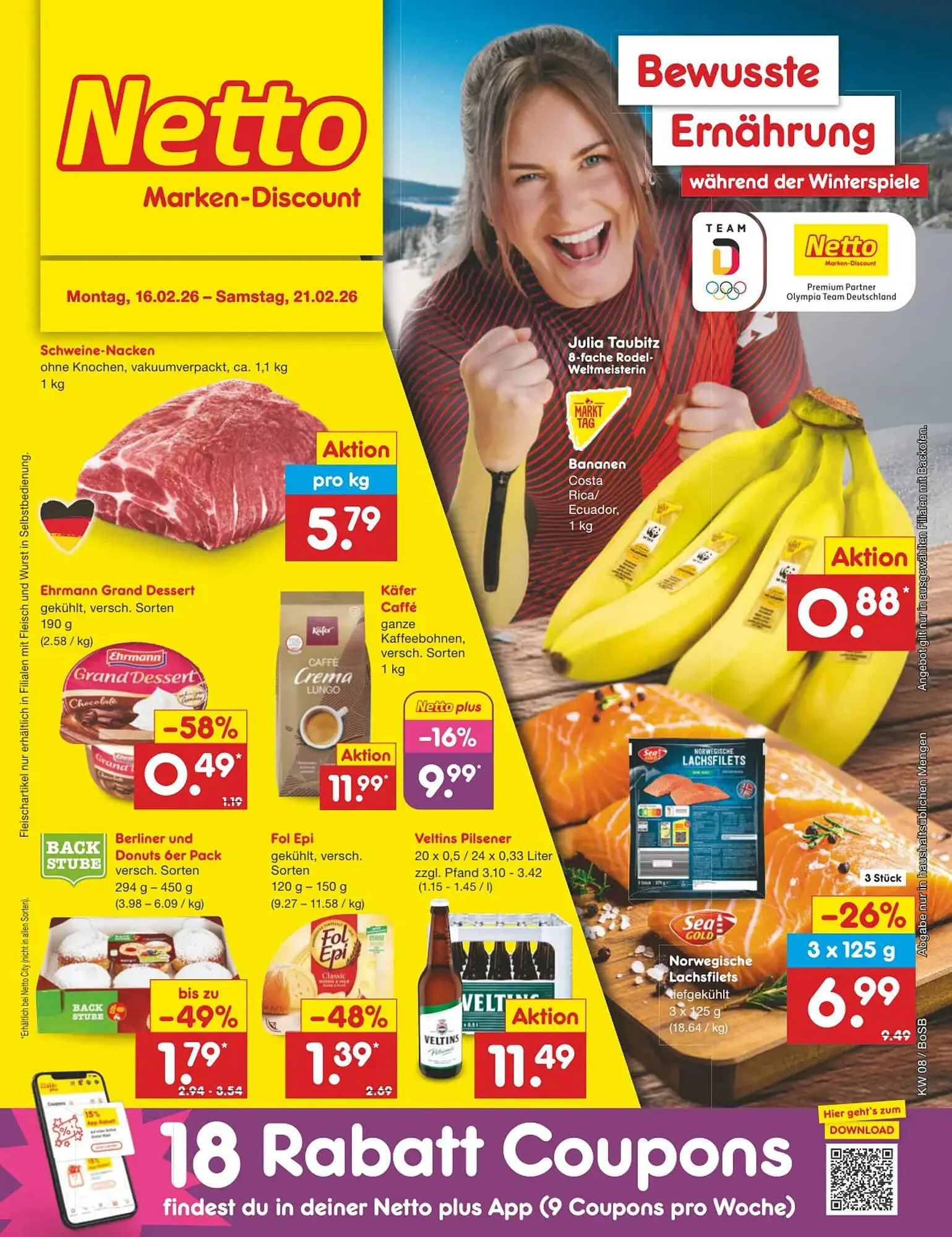 Netto Marken-Discount DE folder van 16 februari tot 21 februari 2026 - Folder pagina 1