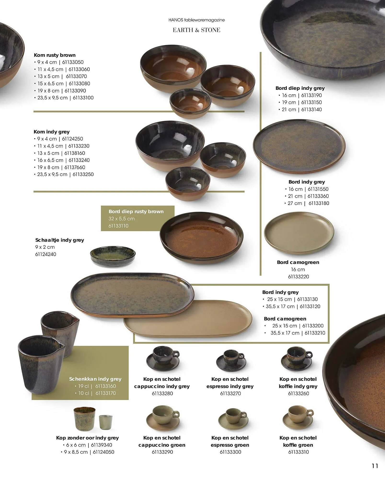 HANOS Tableware Magazine 2023-2024 van 1 januari tot 30 april 2024 - Folder pagina 11