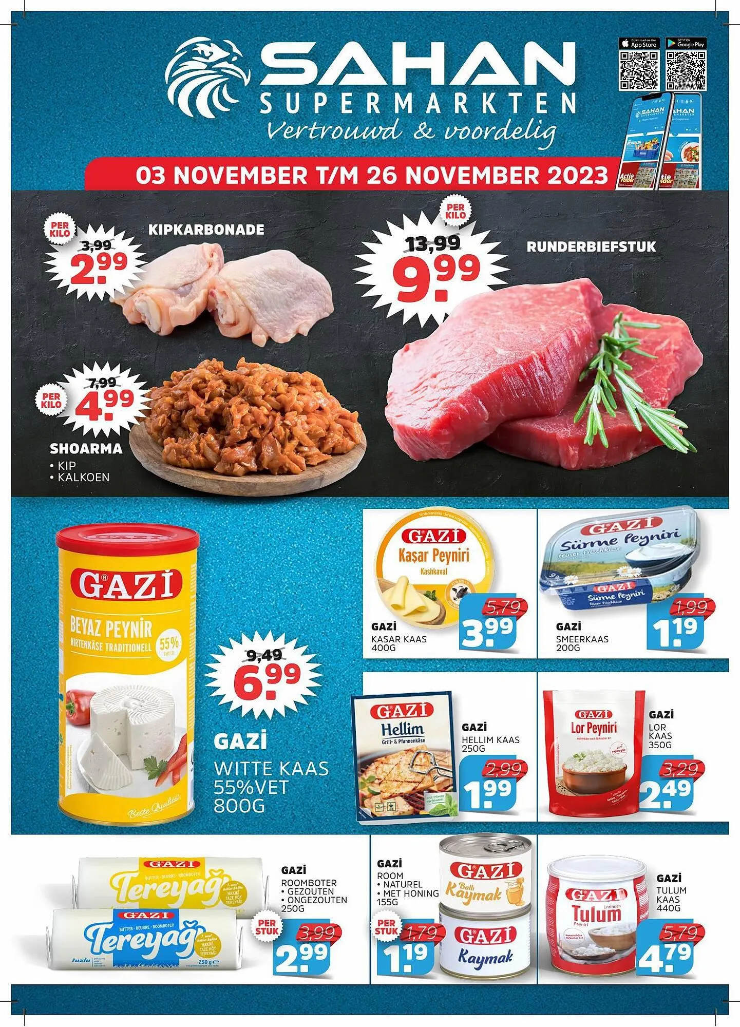 Sahan Supermarkten folder van 3 november tot 26 november 2023 - Folder pagina 1