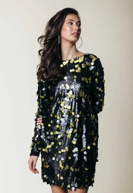 Tina Sequins Straight Jurk