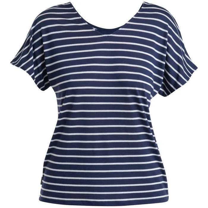 Drayden Reversible Stripe shirt dames midnight navy snow