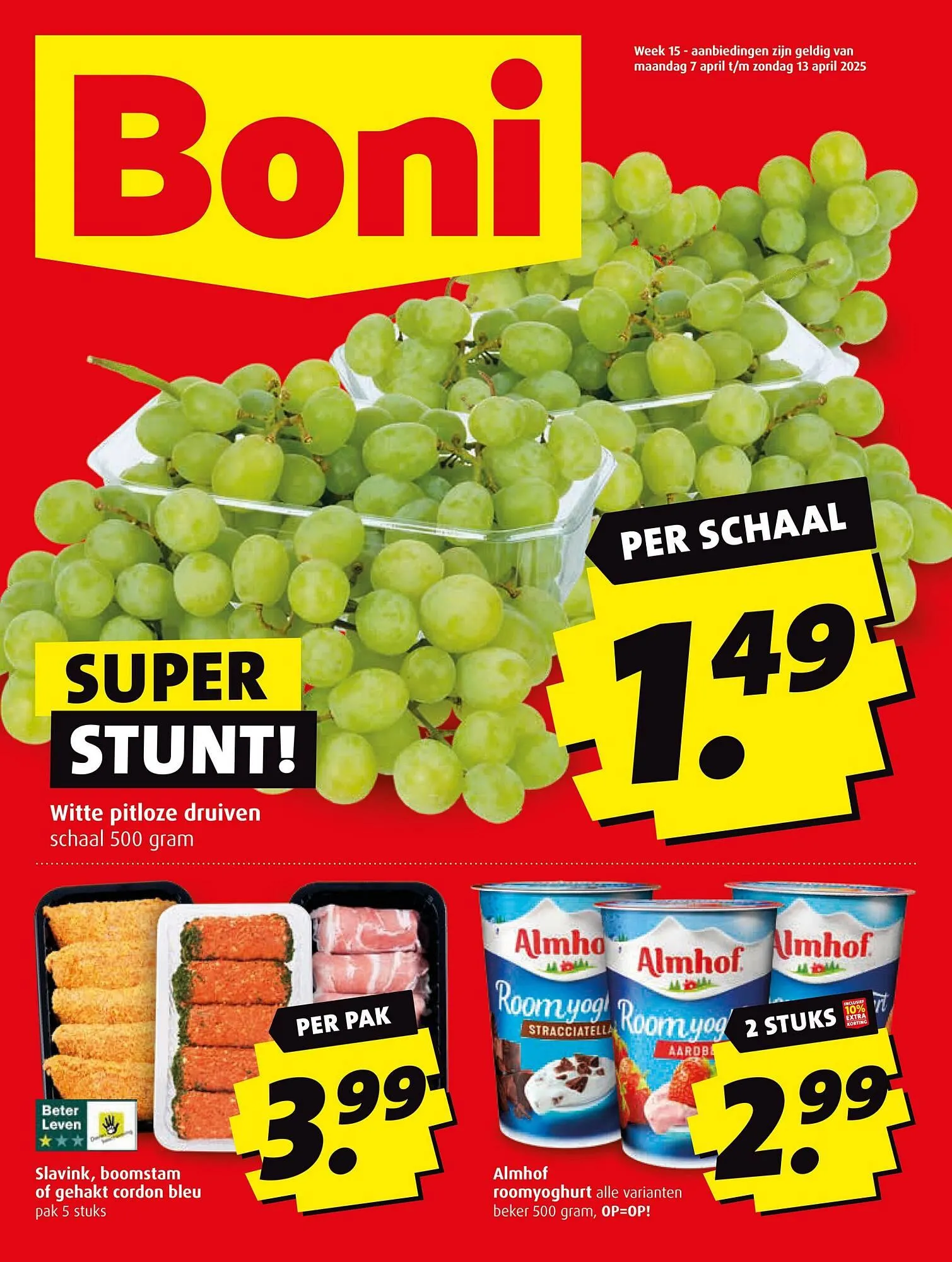 Boni folder van 7 april tot 13 april 2025 - Folder pagina 1