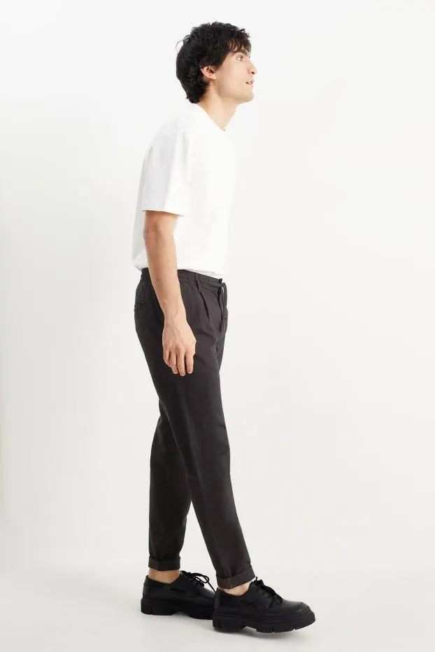 Chinos - tapered fit - linen blend