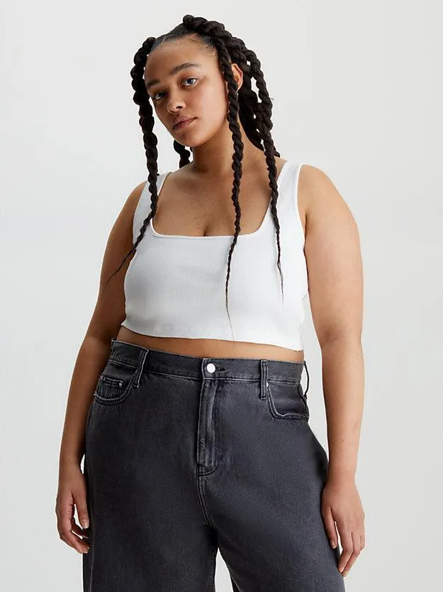 Bralettetop van ribjersey