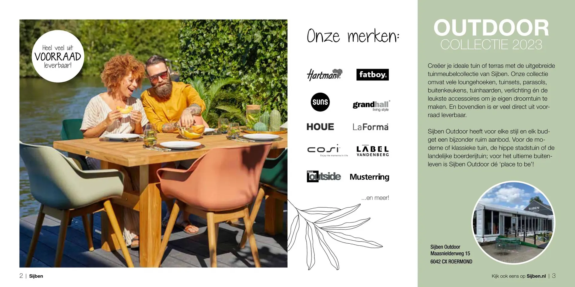 Sijben folder van 17 april tot 31 december 2023 - Folder pagina 2