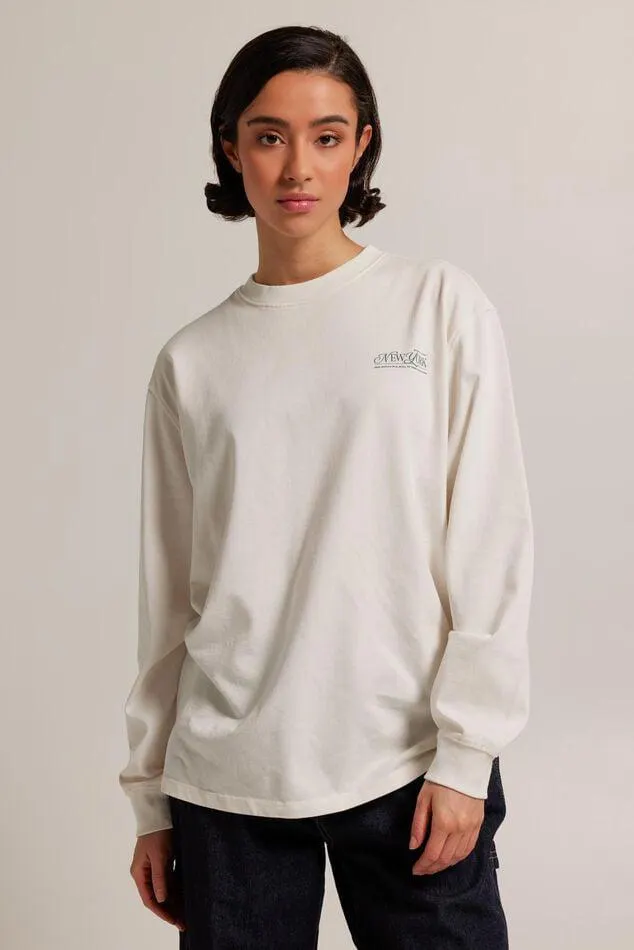 Regular fit longsleeve met print op voor- en achterkant