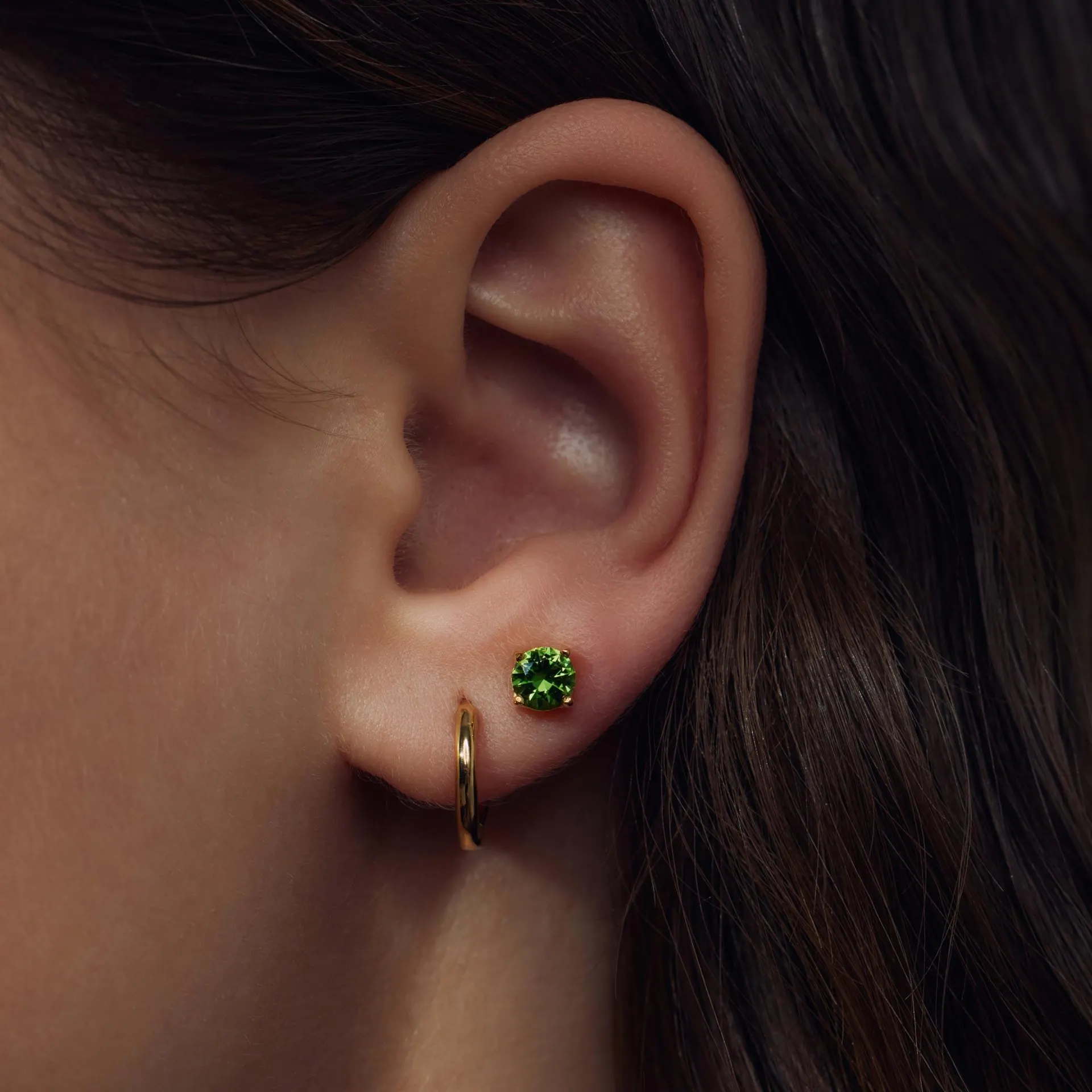 Santa Maria della Base 925 sterling zilveren gold plated creolen PDM36060