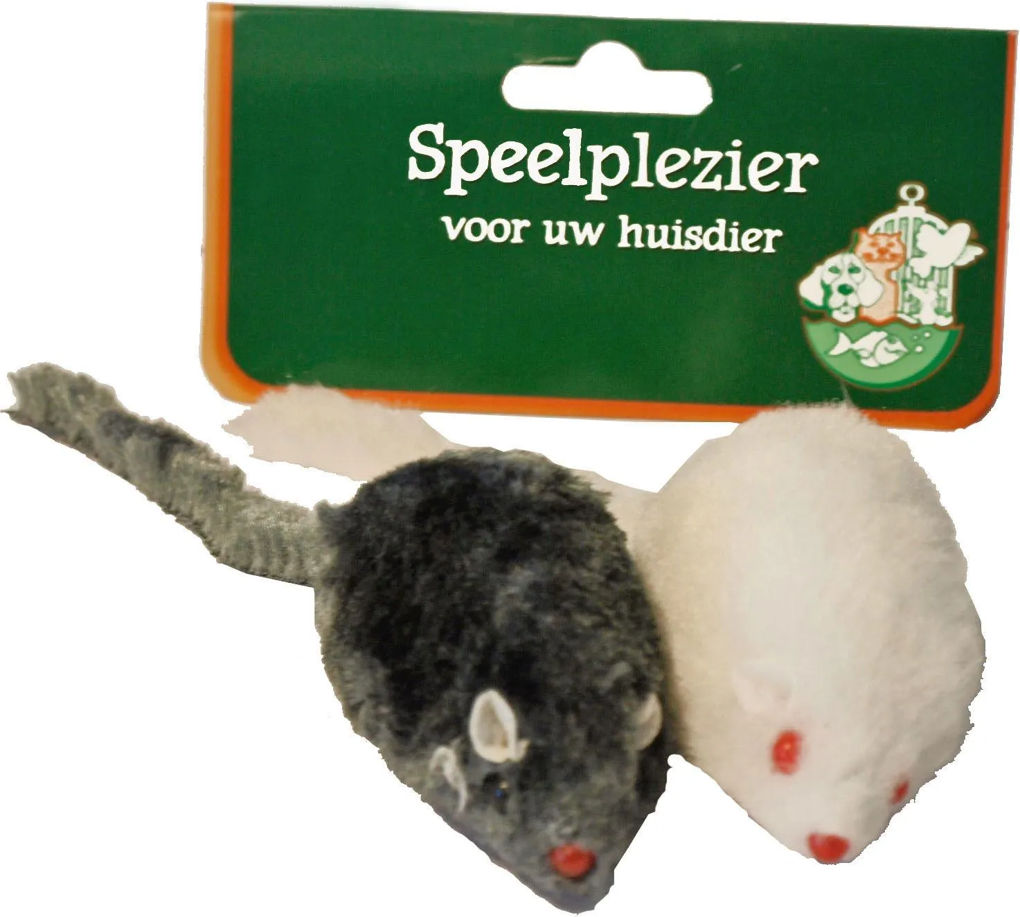 Bontmuis grijs/wit 7.5cm pak a 2