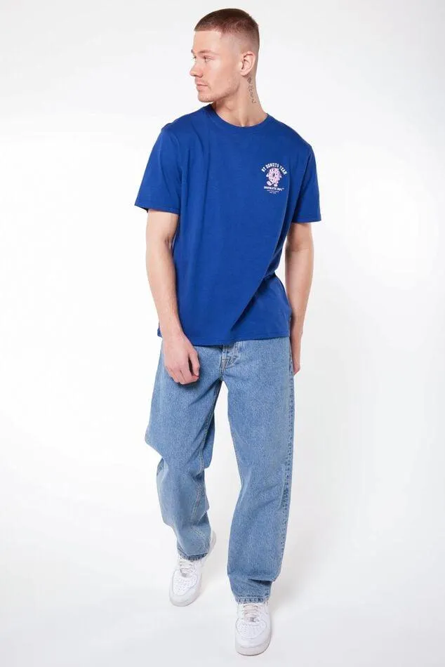 Loose fit jeans met knoopsluiting