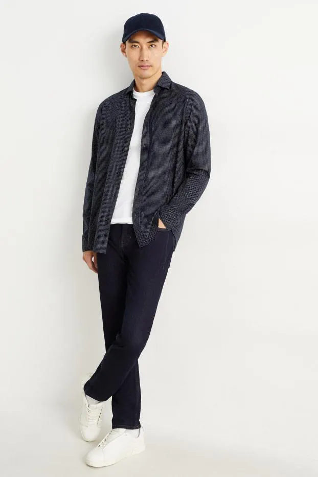 Overhemd - regular fit - cutaway - geruit