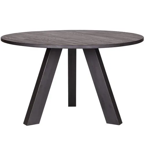 WOOOD eettafel Rhonda - Eiken - Blacknight - Ø129 cm