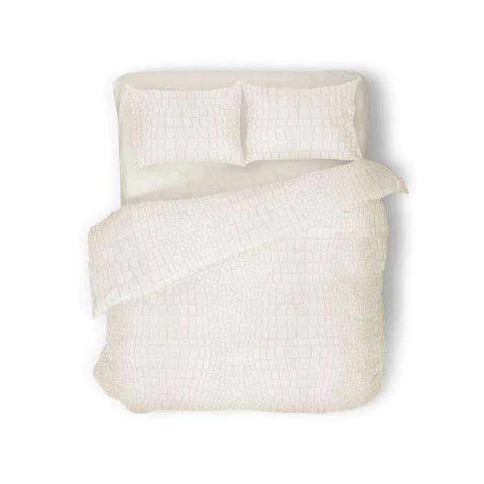 Elegance Dekbedovertrek Micro Mink Crocodile - off white