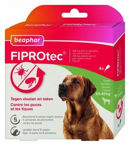 Beaphar Fiprotec Hond - Vlooien- en tekenmiddel - 4 stuks