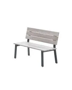 Ellen parkbank - donker grijs - grijs teak look