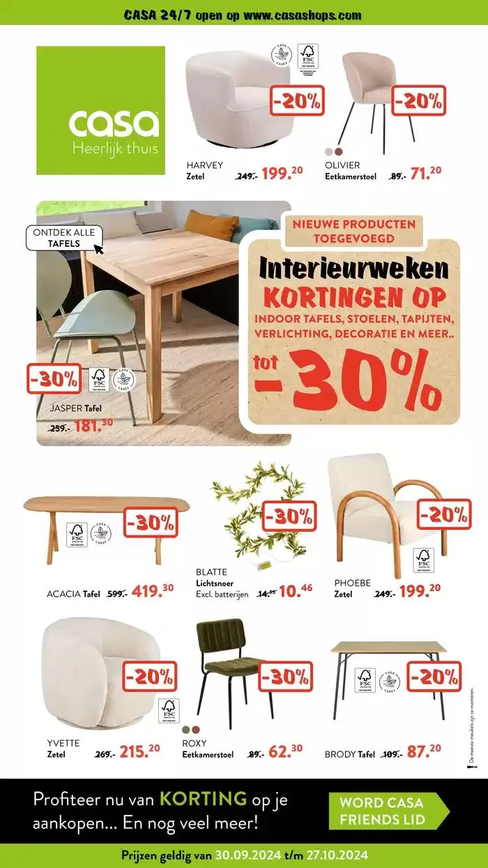 Casa folder van 21 oktober tot 4 november 2024 - Folder pagina 1