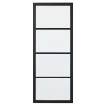 CanDo Industrial binnendeur Bradford blank glas opdek links 83x201,5 cm