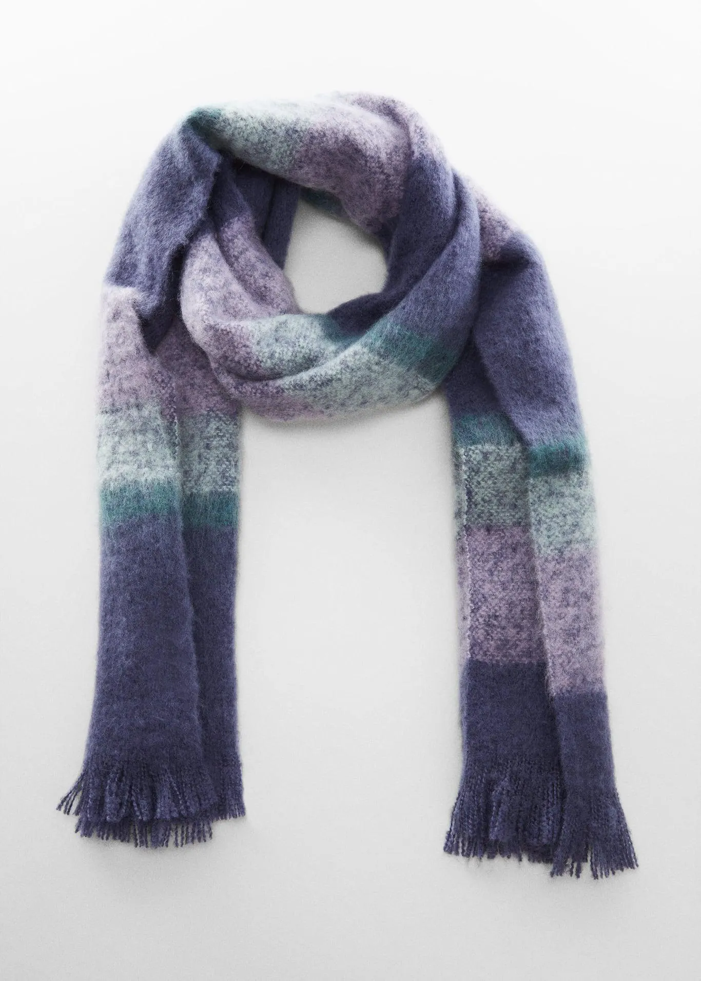 Dégradé sjaal met franjes