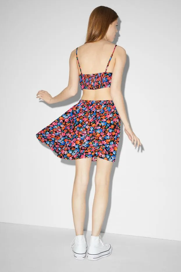 CLOCKHOUSE – fit & flare-jurk - gebloemd