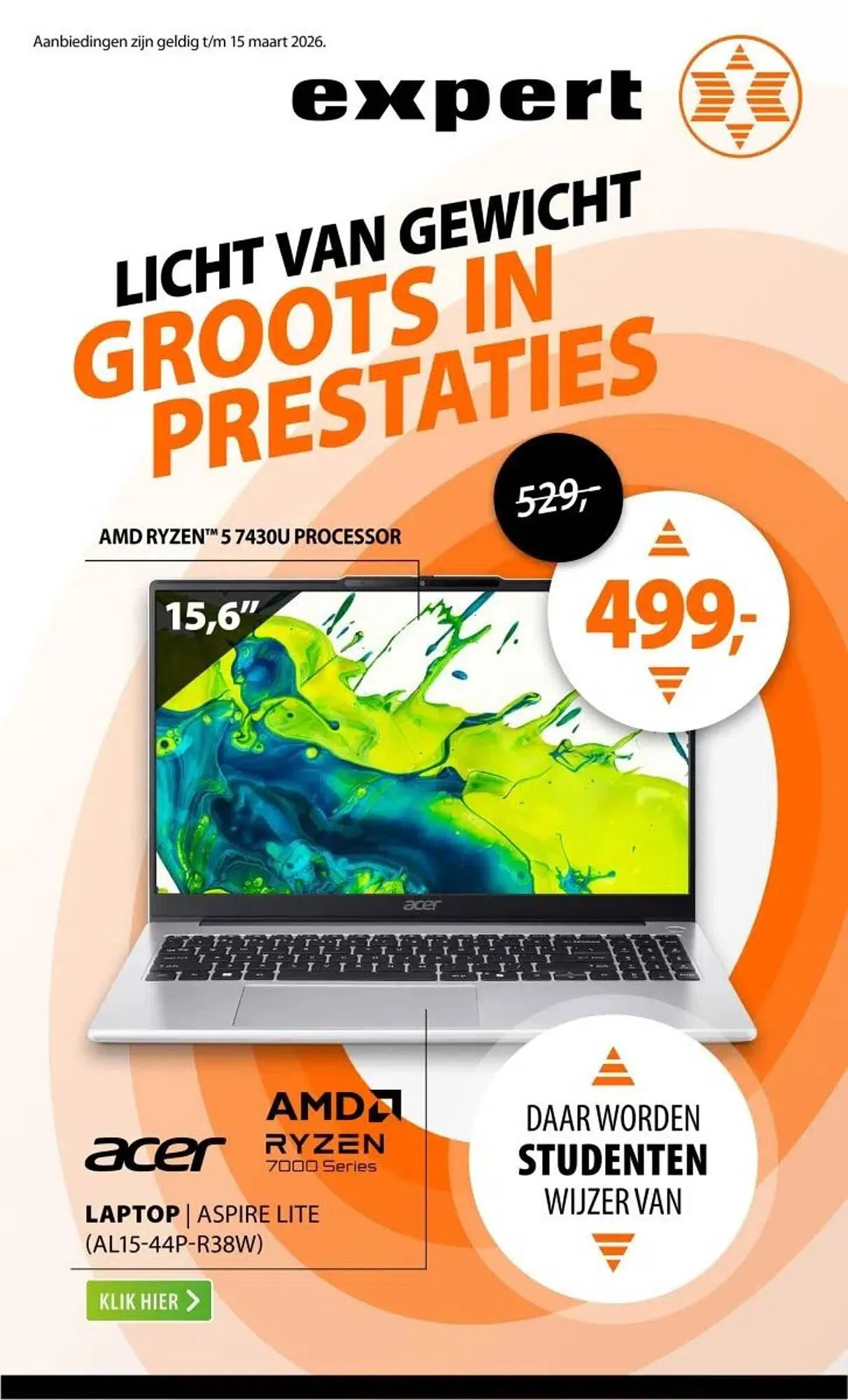 Expert folder van 8 maart tot 15 maart 2026 - Folder pagina 1