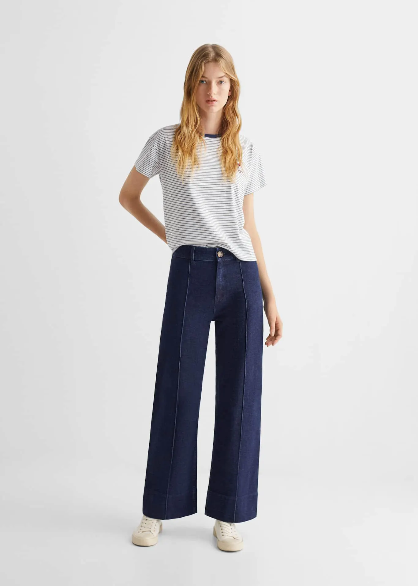 Gestreept katoenen T-shirt