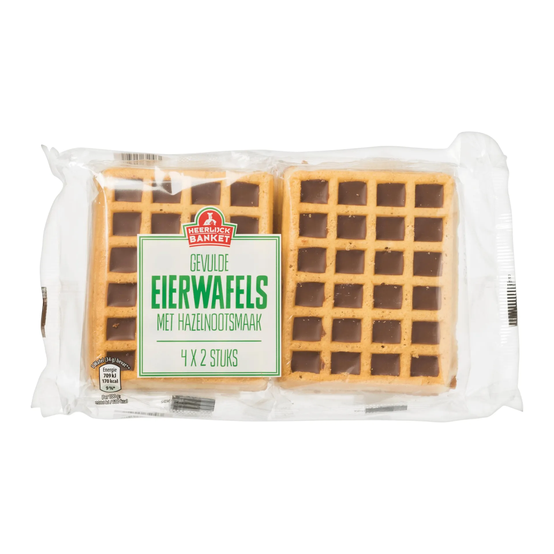 Verse eierwafels hazelnootsmaak