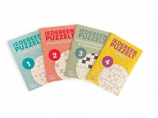 Puzzelboekjes bundel 4 boekjes (Varia / Zweedse puzzels / Kruiswoord / Sudoku)